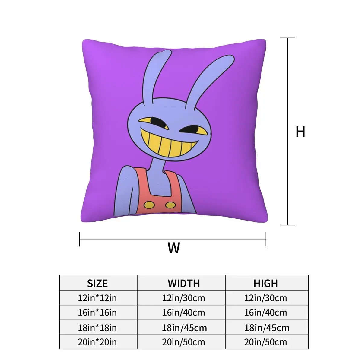 Jax - السيرك الرقمي المذهل 2 قطعة غطاء وسادة مربع غطاء وسادة ديكور مريح رمي وسادة لغرفة المعيشة المنزلية