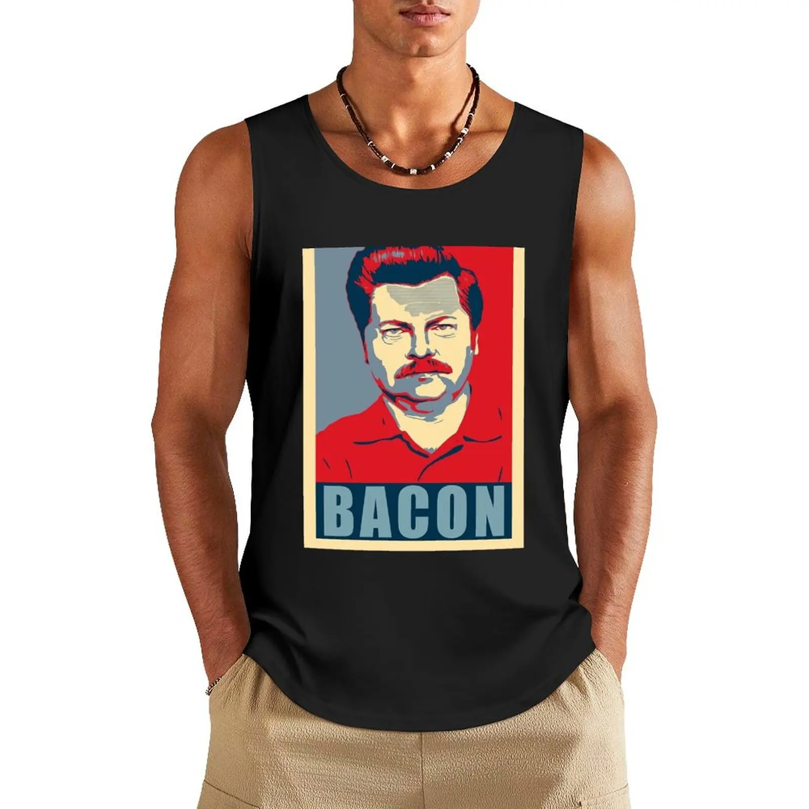 

Ron hope swanson Tank Top singlet for men mens designer clothes t shirt gym singlets for men