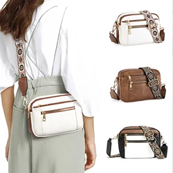 Crossbody Purse for Women Multi Pockets Bag PU Leather Small Shoulder Handbags Summer Travel Designer Vintage Ladies