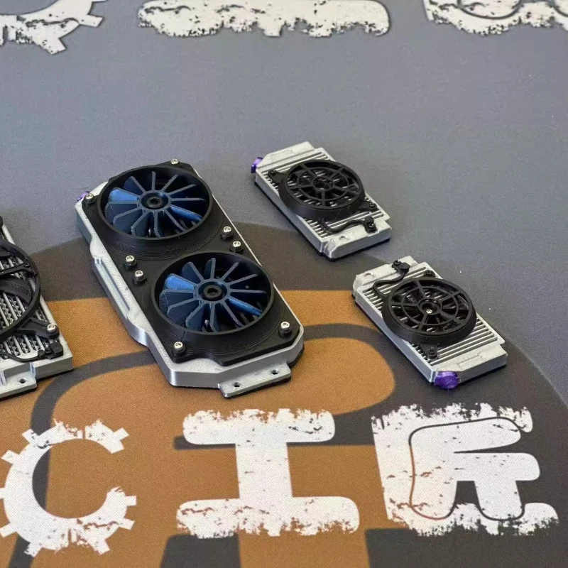 Simulation Model Car Cooling Fan Decorative Ornaments for 1/10 1/8 RC Crawler Car Ghost Tube Stand TRX4 Defender RC4WD D90 SCX10