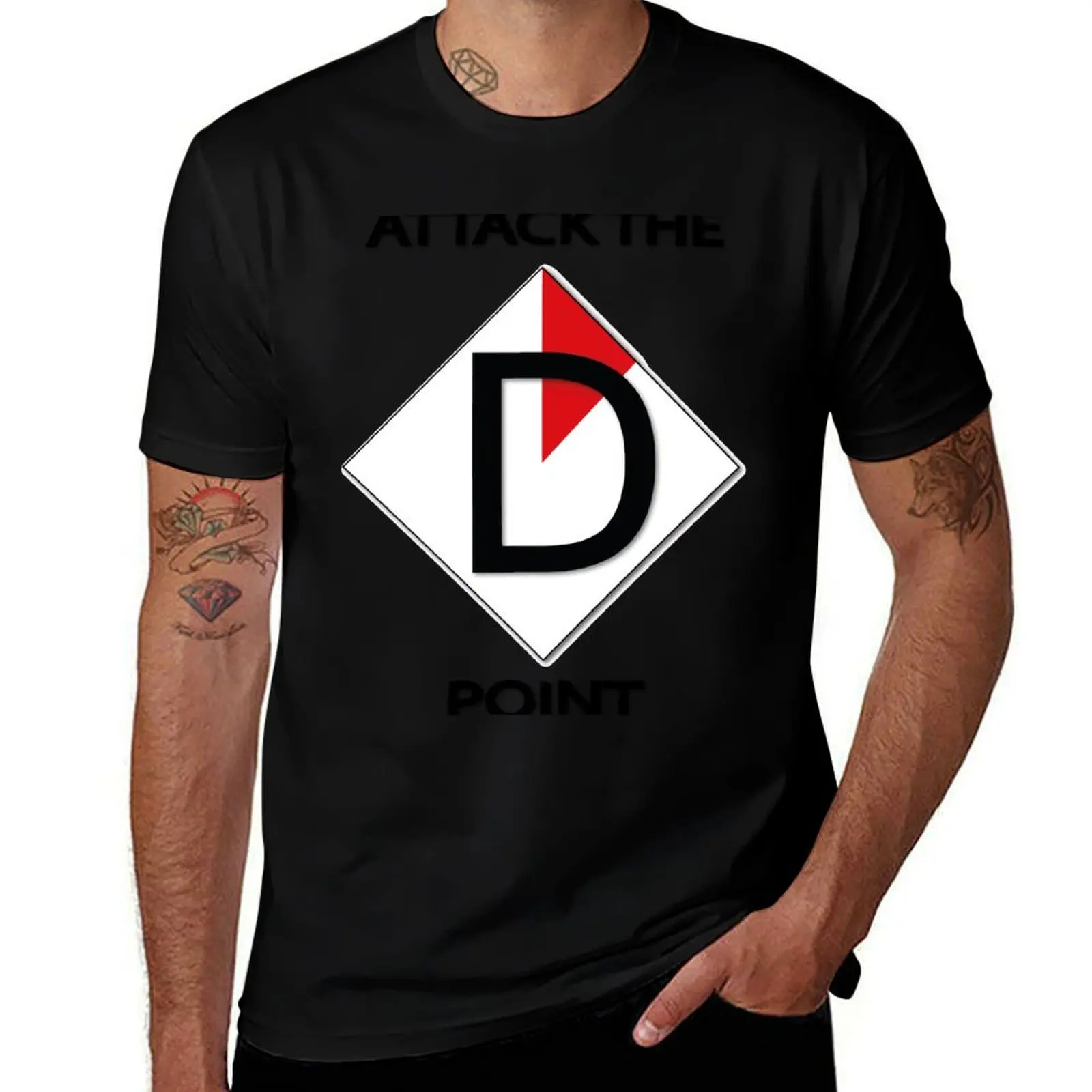 ATTACK THE D POINT! T-Shirt Non-Shrink Basic Cotton T-Shirt