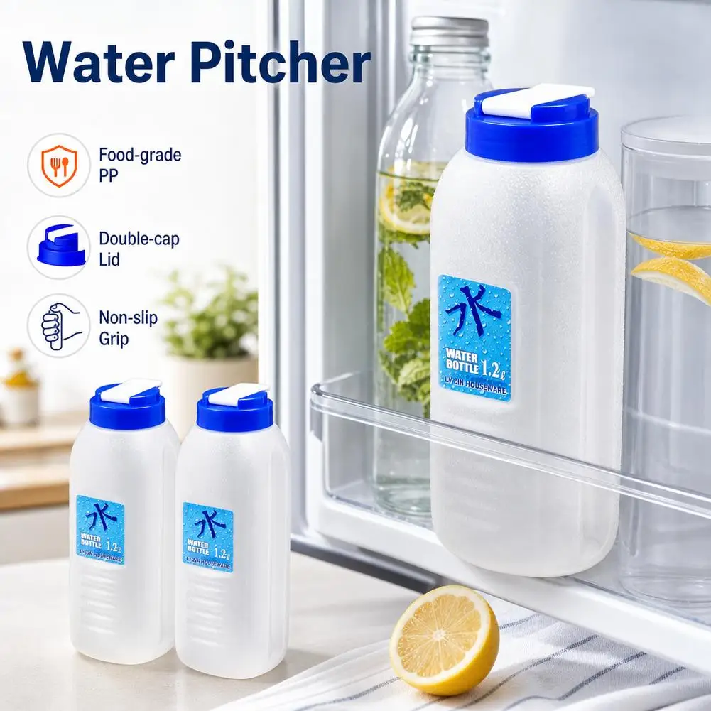 Portable Milk Storage Bottle Large Capacity Cold Water Bottle Juice Dispenser For Home, Restaurant, Iced Coffee & Cold Drinks