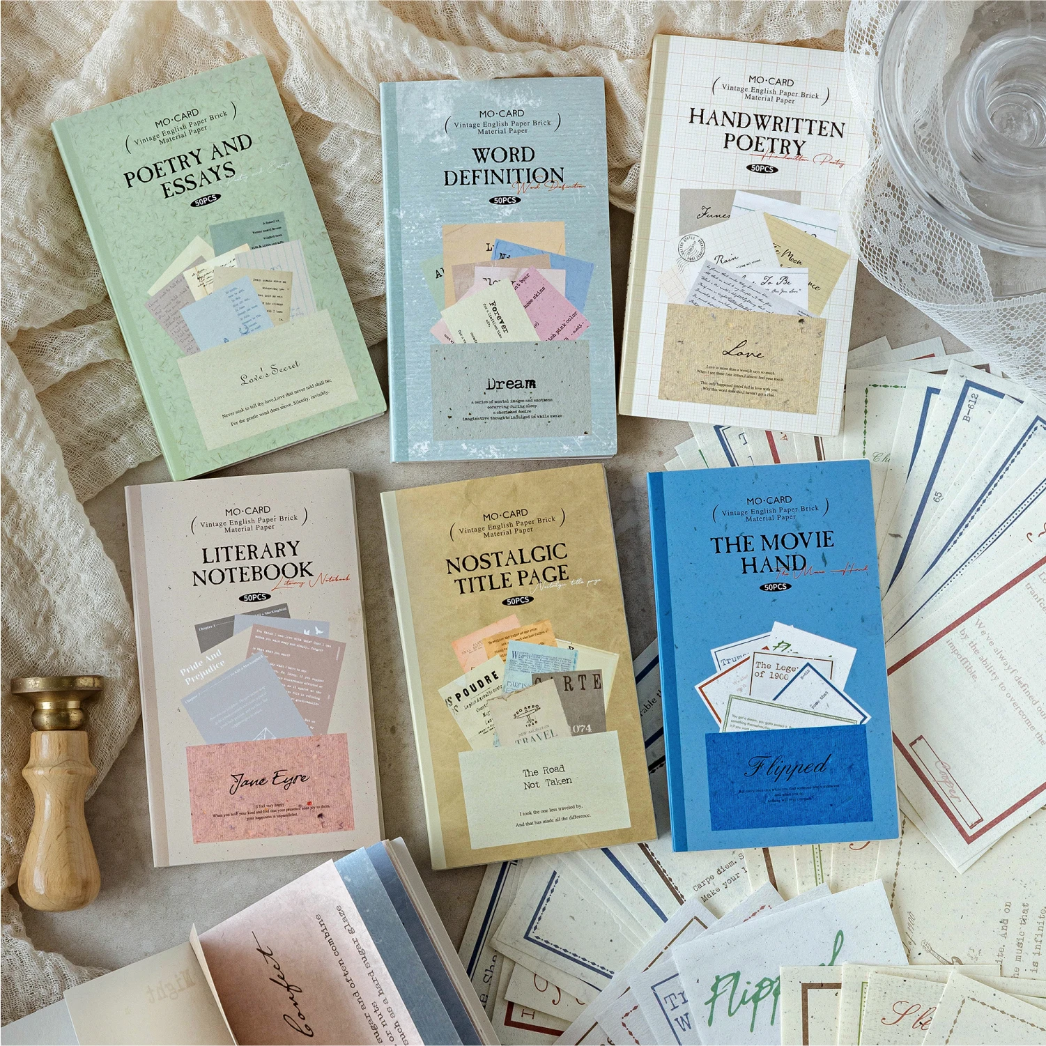 

6 упаковок/лот, серия английской библиотеки, милая ретро декоративная бумажная наклейка