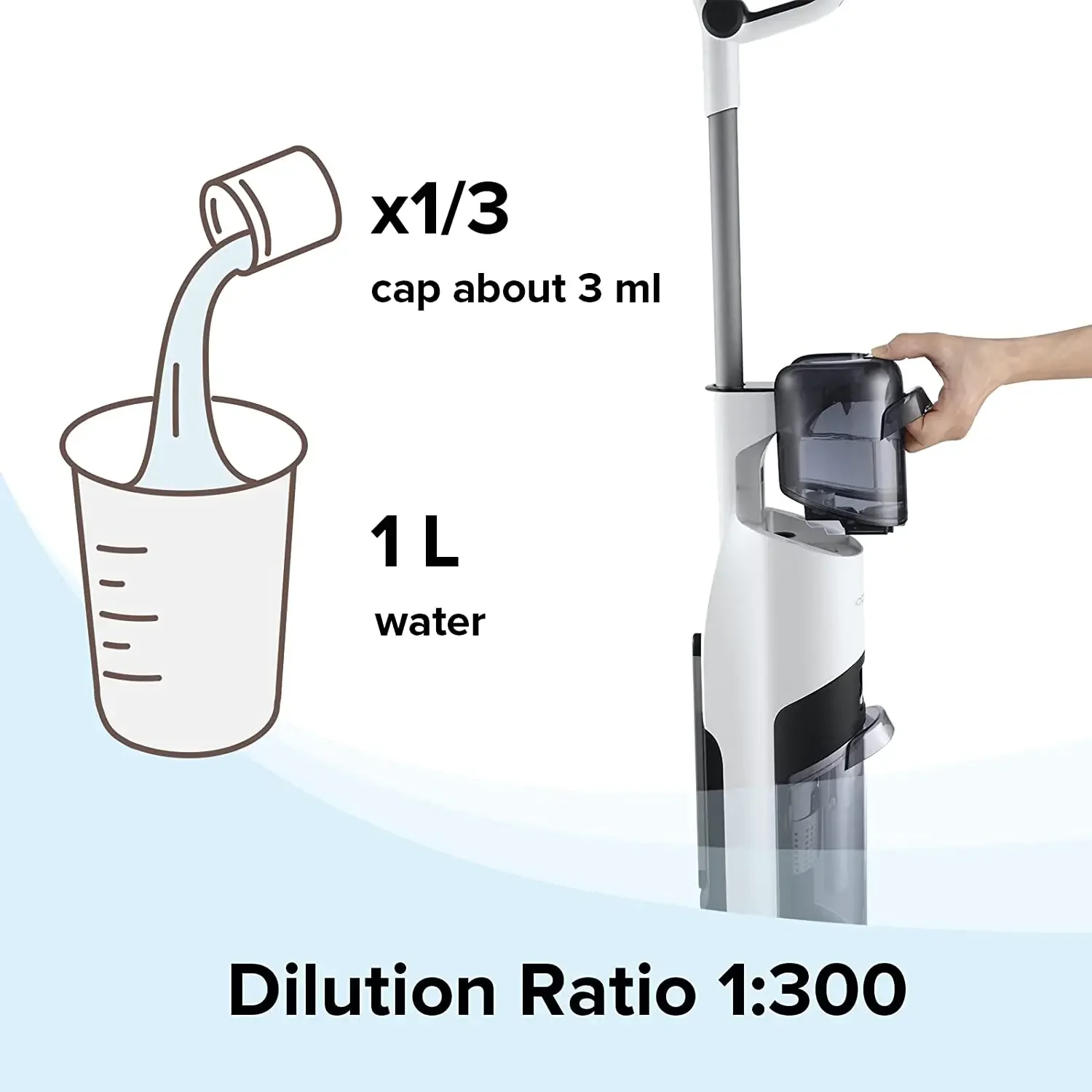 Roborock Vloerreiniger 100% Organische Medium Dyad Draadloze Natte Droge Stofzuiger Concentraat 480 Ml, Sneldrogend