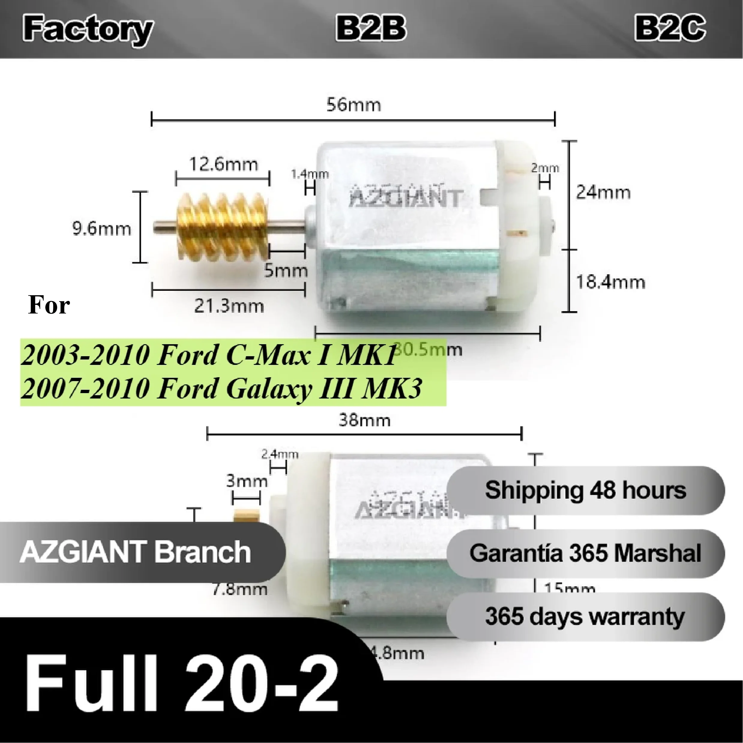 

Car Door Lock for Ford 2003-2010 C-Max I MK1/ 2007-2010 Galaxy III MK3 Motor Central Control 3M5A-R21813-AM