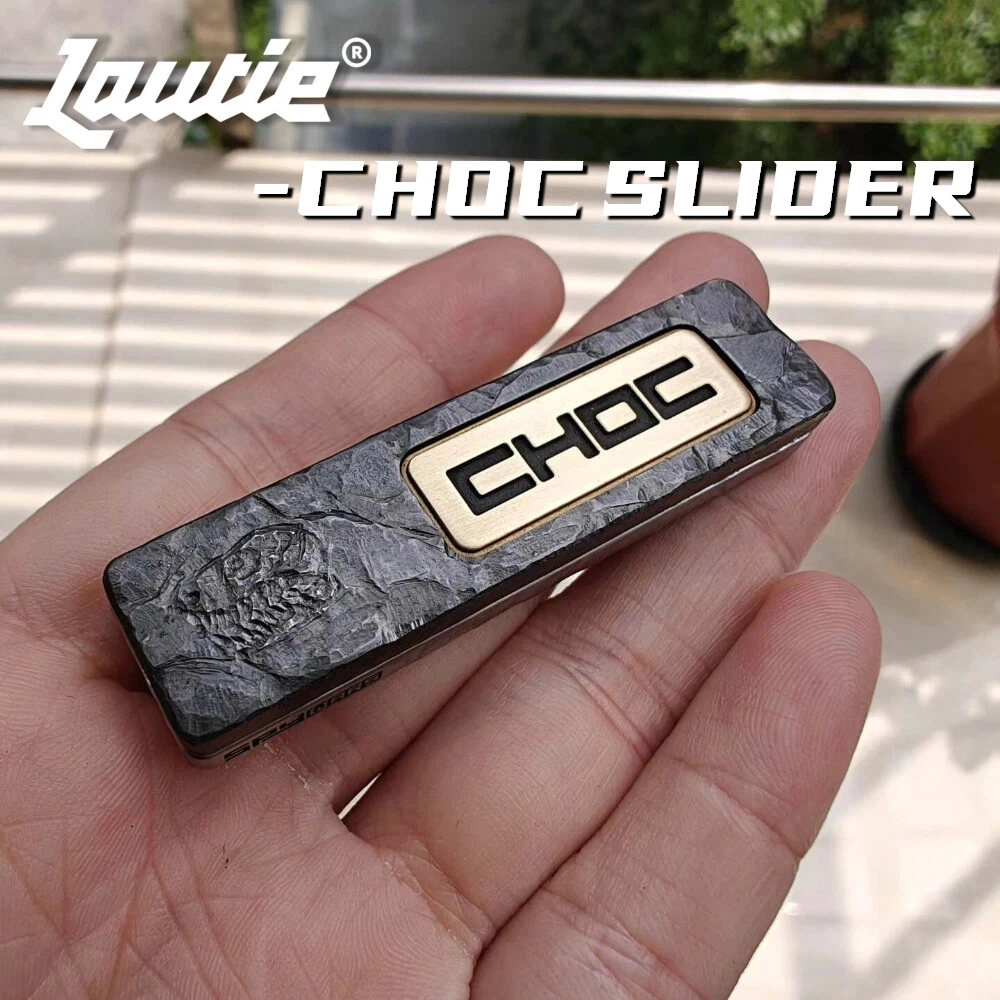 LAUTIE EDC CHOC Slider Push Slider Fidget Slider Juguete Antiestrés de Zirconio y Acero Inoxidable, Gadgets para Aliviar la Ansiedad