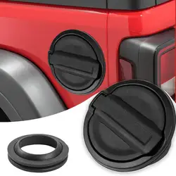 Fuel Filler Door Locking Gas Tank Cap Cover for Jeep Wrangler 2018-2023 JL Unlimited Gas Tank Cap Aluminum Fuel Door Cover