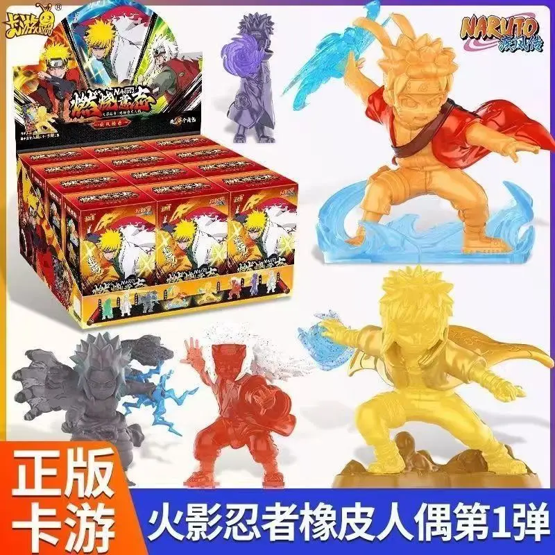 KAYOU Naruto Rubber Figure Card Set 1st Ed Official Anime Peripherals Core Characters Friendly Anime IP Goods Collector Focused