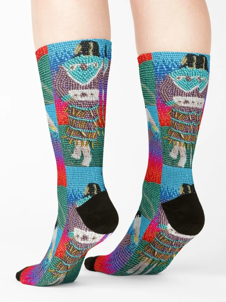 Beaded Jingle Dress Dancer Socks floor sheer Christmas New year's Men's Socks Women's