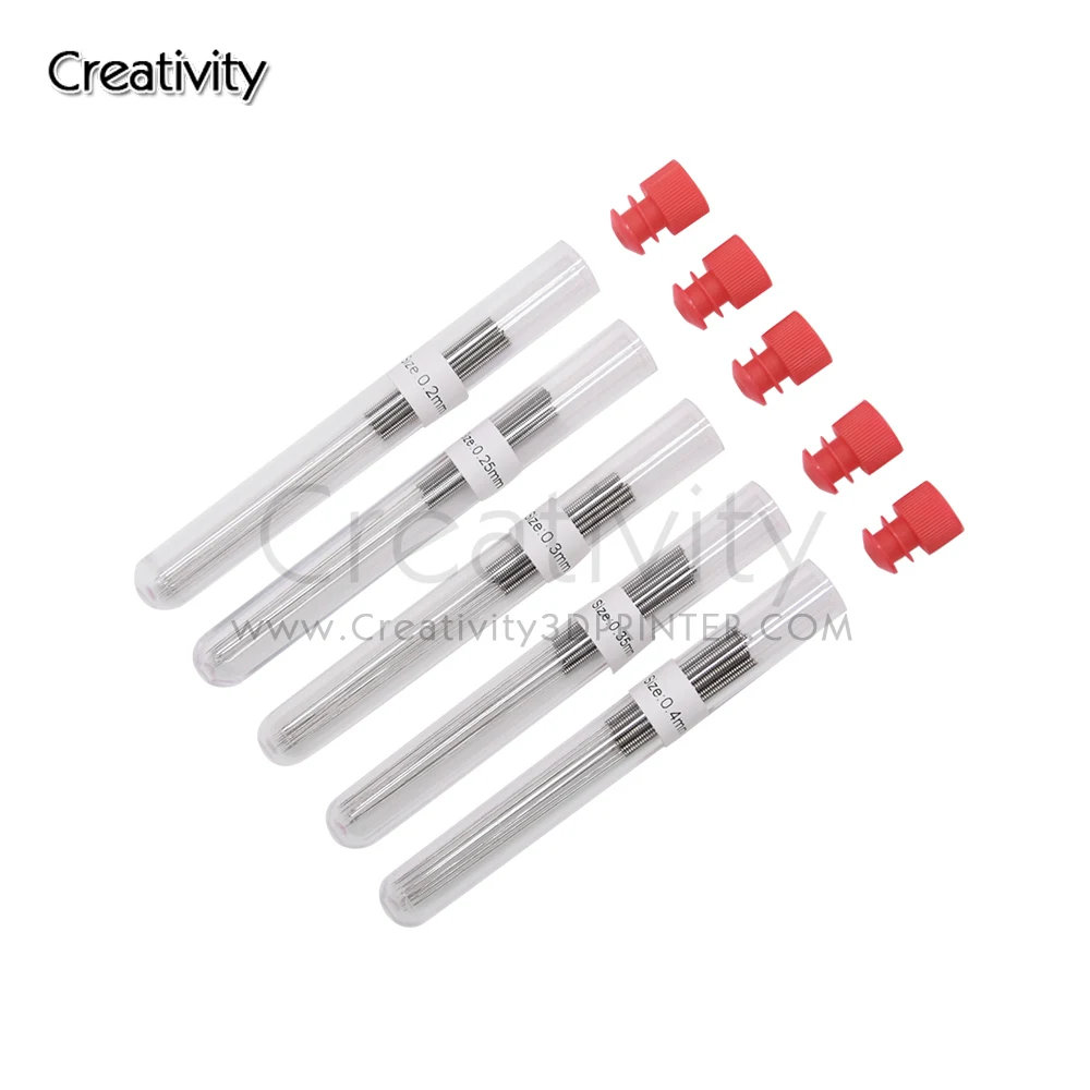 10pcs Nozzle Cleaning Needle Special Drill Cleaner Stainless Steel For MK8 V6 nozzle Through Holes 0.2/0.3/0.4mm 3D printer part