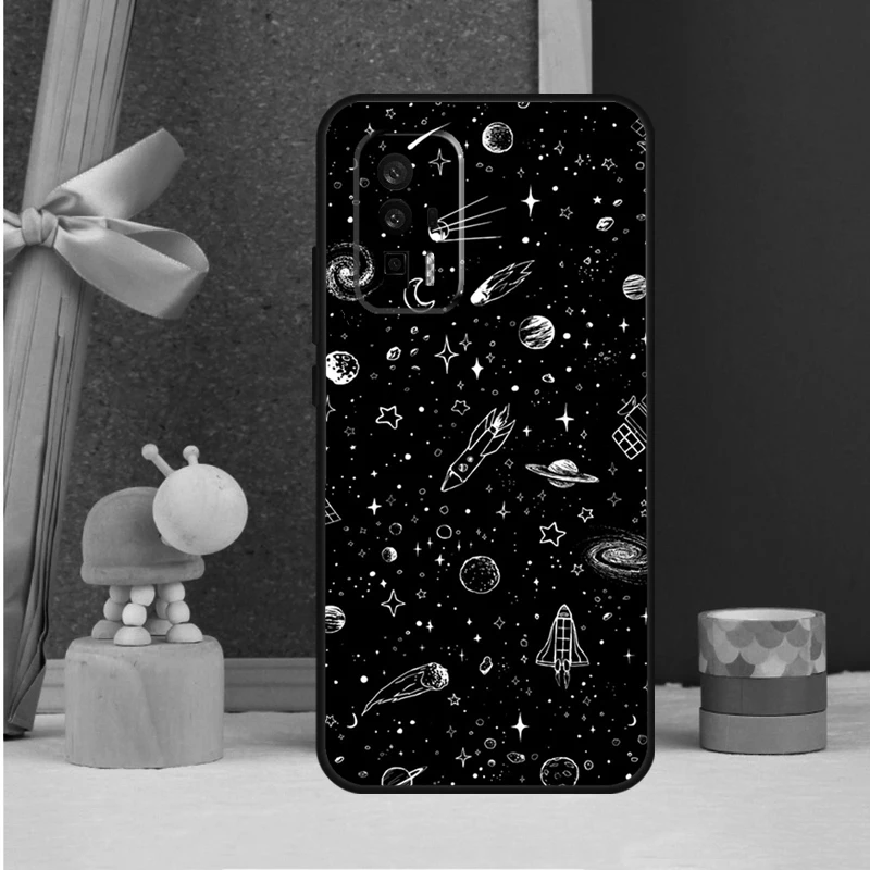 Outer Space Planet Stars Moon Case For Xiaomi 14 11T 12T 13T Pro 12 13 Lite POCO X6 Pro X3 X4 X5 F3 M5s M6 F5 Pro Cover