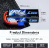 Zeee-Lipo 3sバッテリー,11.1v,80c,6000mah,車,趣味,バギー,トラック,ボート,fpvドローン用のec5プラグ付きハードケース,1個,2個 2