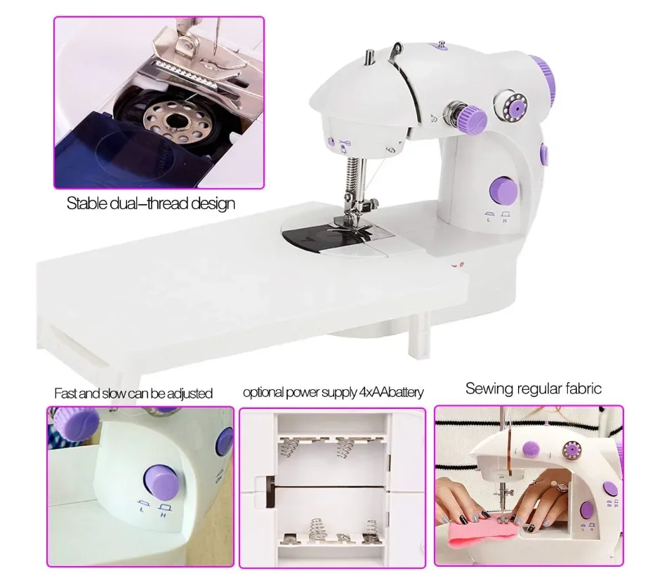 Mini Sewing Machine Expansion Table 202 Model Portable Garment Cutter Stitching Device Compact Size For Home Travel