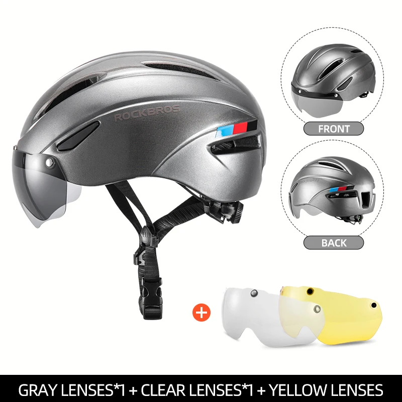 ROCKBROS Fahrrad Helm Radfahren LED Licht Wiederaufladbare Radfahren Helm Mountain Road Bike Helm Sport Sicher Hut Für Mann