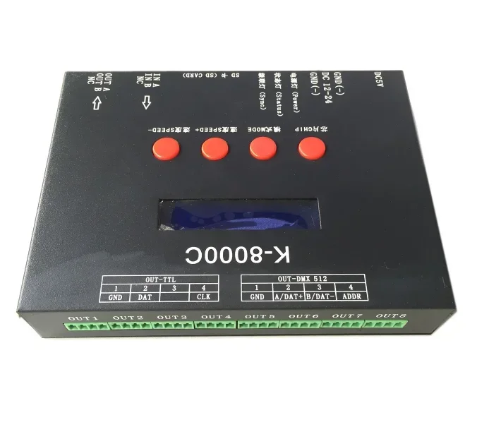 Ingelligent Lighting Solution T-8000 Programmable LED RGB 8192 Pixels Controller K-8000C