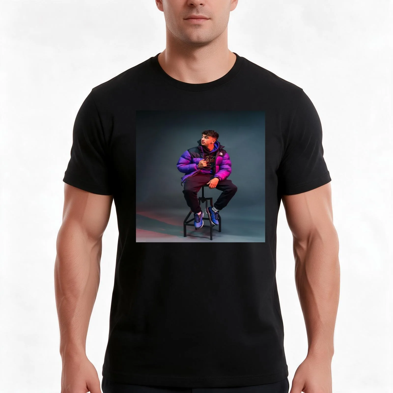 Inoxtag classique T-Shirt, Summer Casual Cotton Tee, Oversized Streetwear Tops, Vintage Graphic Print, Loose Fit Short Sleeve