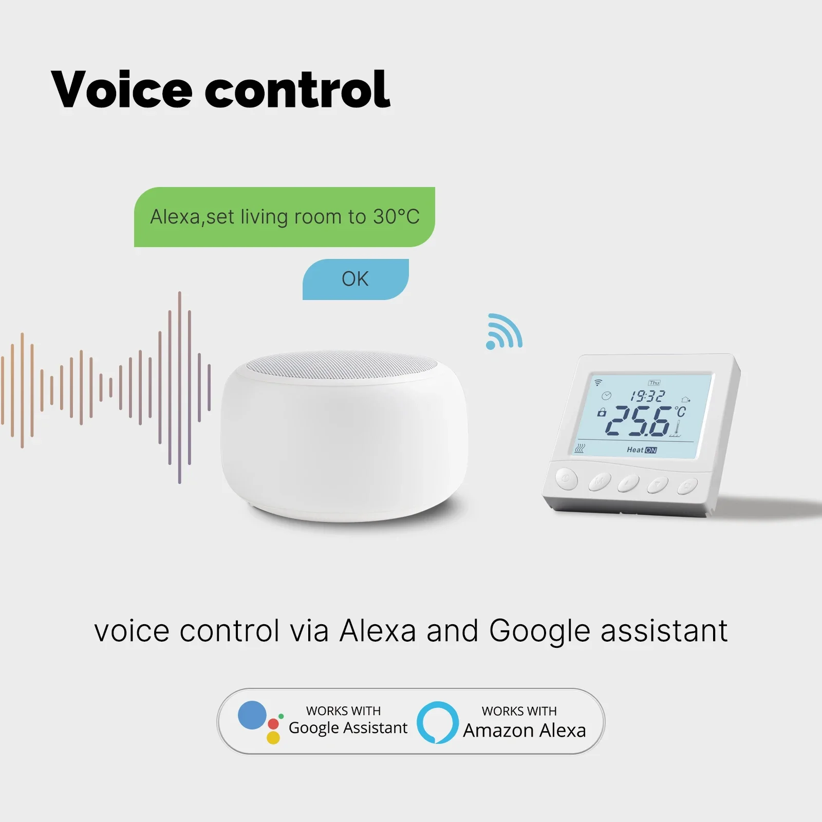 Imagem -05 - Controlador de Temperatura Tuya Wifi Água Eletricidade Aquecimento de Piso Caldeira a Gás Controle de Aplicativos Trabalhar com Alexa Google Home