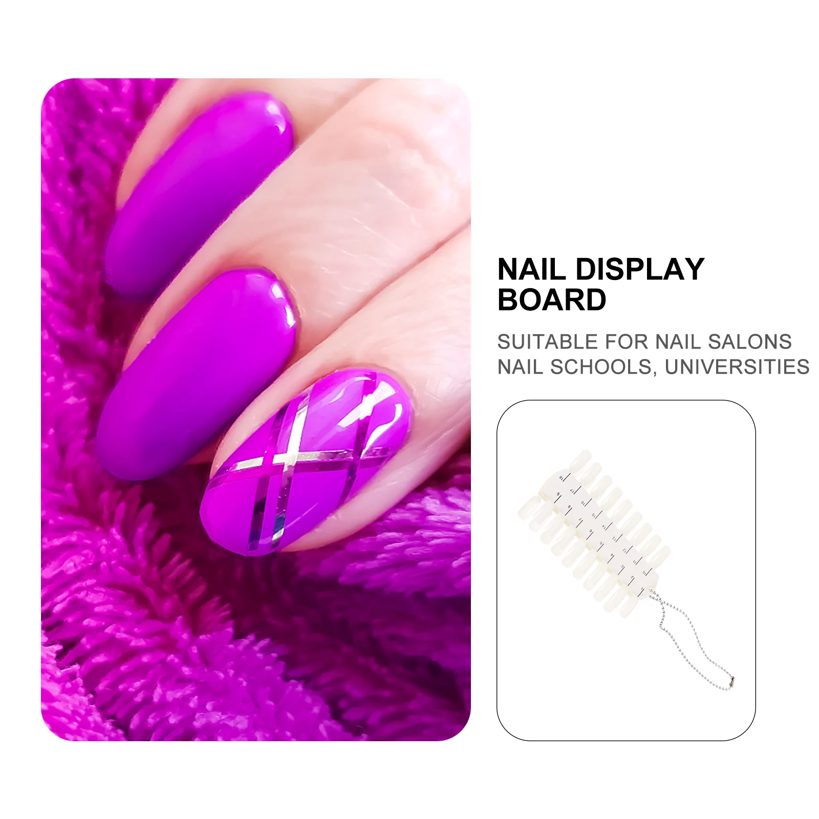 

216pcs 36 Colors Nail Display Board 6 Sheets Double Sided Chain Practice Tips Manicure Color Cards Salon Tools
