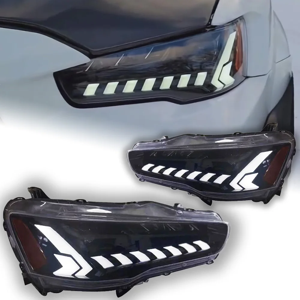 Pour Lancer phares LED DRL Signal dynamique feux de voiture avec lentille de projecteur pour Position avant accessoires automobiles