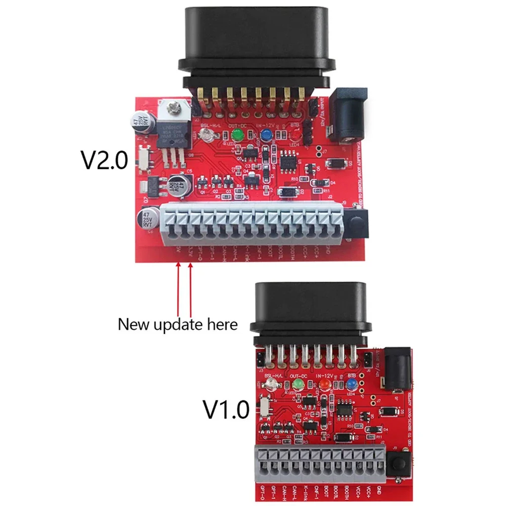 New OTB 2.0 Adapter OBD on Bench Adapter for KT200 KT200II for Foxprog Tagflash ECU Programmer Tool Upgraded Version of OTB 1.0