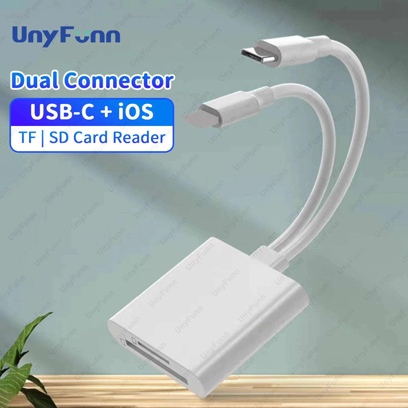 SD Card Reader for iPhone/iPad Micro SD Card Adapter Memory SD Card Reader Trail Camera Viewer for iPhone iPad OTGPlug and Play