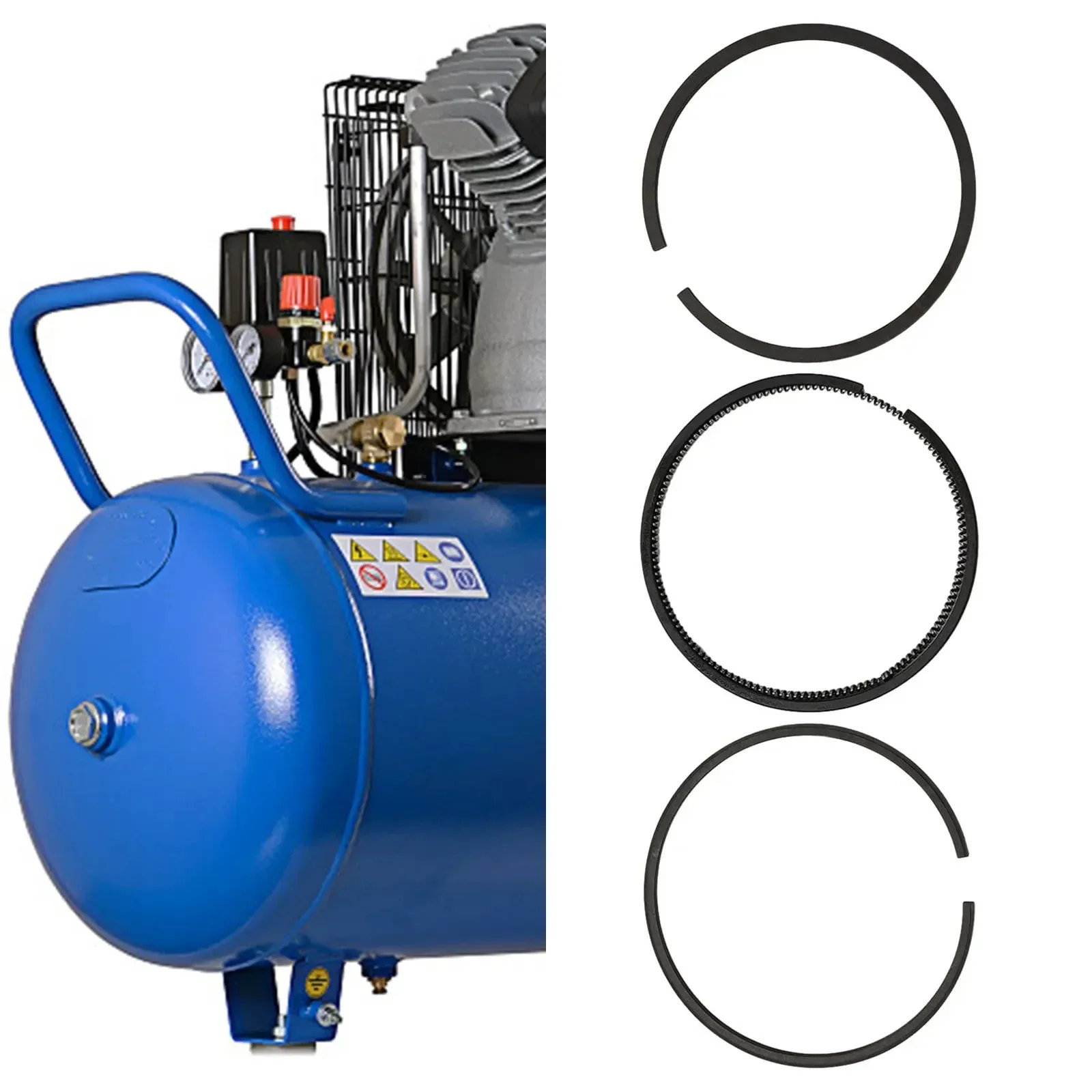 3pcs Air Compressor Piston Rings Set For 42/47/48/51/52/65mm Cylinder Diameter Air Compressors Air Pumps Pneumatic Parts