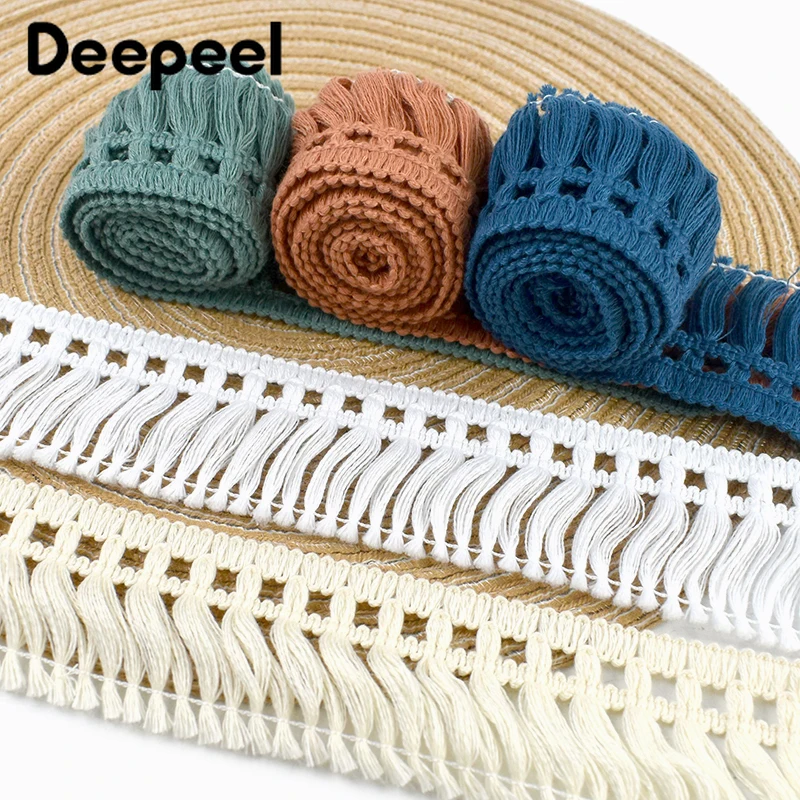 

5/10/20/25Yards 5cm Cotton Tassel Fringe for Curtain Lace Trim Clothes Dresses Decoration Fabric Trimming DIY Sewing Accessories