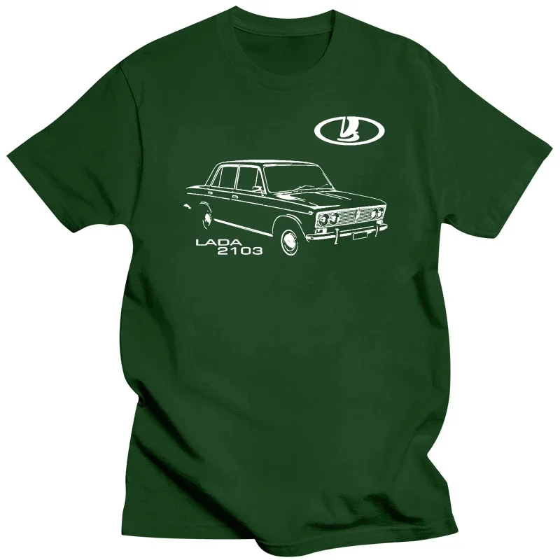 2024 NEW T-Shirt Lada 2103 Vaz Russian Car Auto Car Vintage T Shirts Fashion O-Neck Casual High Quality Casual Tee Shirts