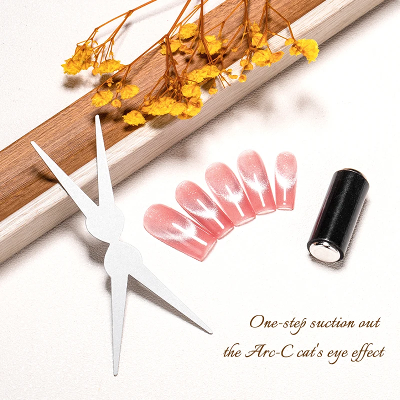 One-Step Suction Out The Arc-C Cat's eye Effect - Professional Nail Art Tools and Accessories For DIY Magnetic Polish Effects