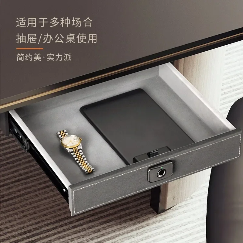 Ceiling Fingerprint Drawer Wardrobe Desk Smart Jewelry Storage Box Small Hidden Safe Household