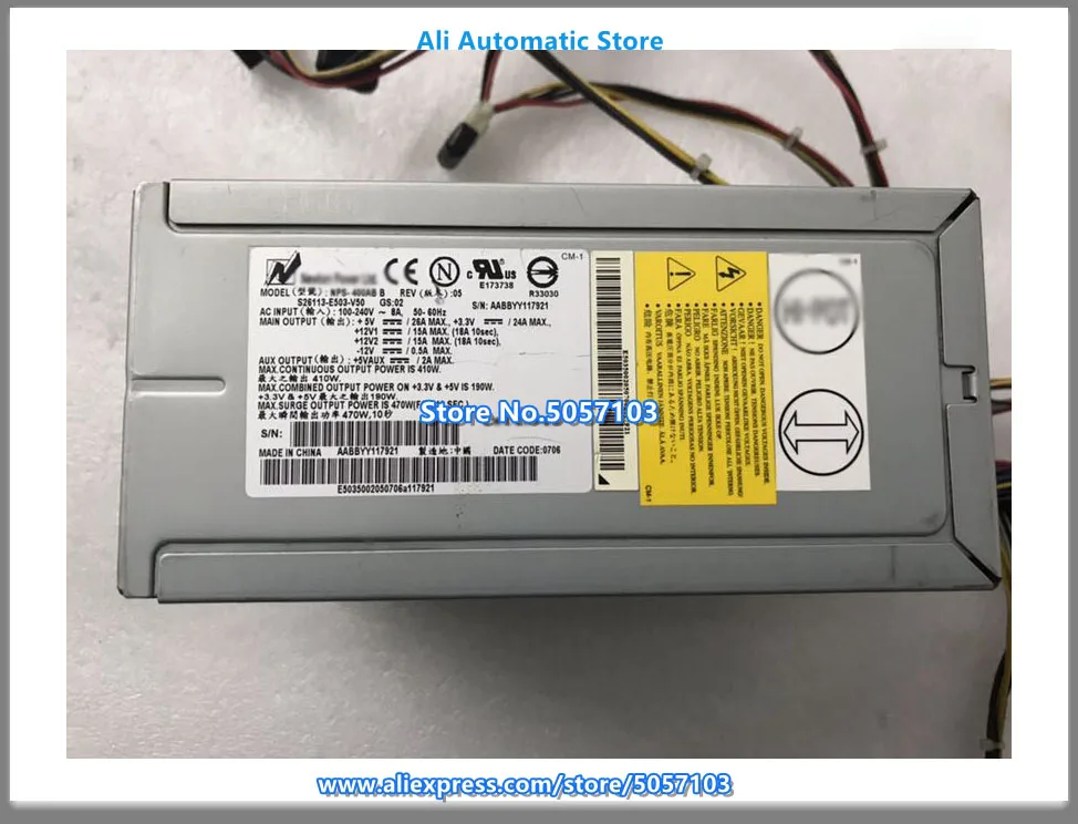 Industrial Computer Power Supply S26113-E503-V50 Server Power Supply NPS-400AB B Power Supply