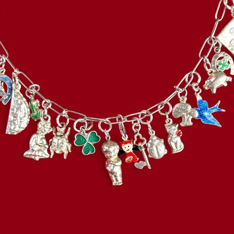 

Vintage Stainless Steel Charm Pendant Necklace DIY Handmade 18K Gold Plated Small Charm Accessories Simple Jewelry Gift Women