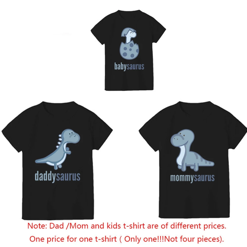 Mommysaurus Daddysaurus Babysaurus Shirt Dinosaur Family Shirt Set Baby T-Shirt  Summer Top Tees