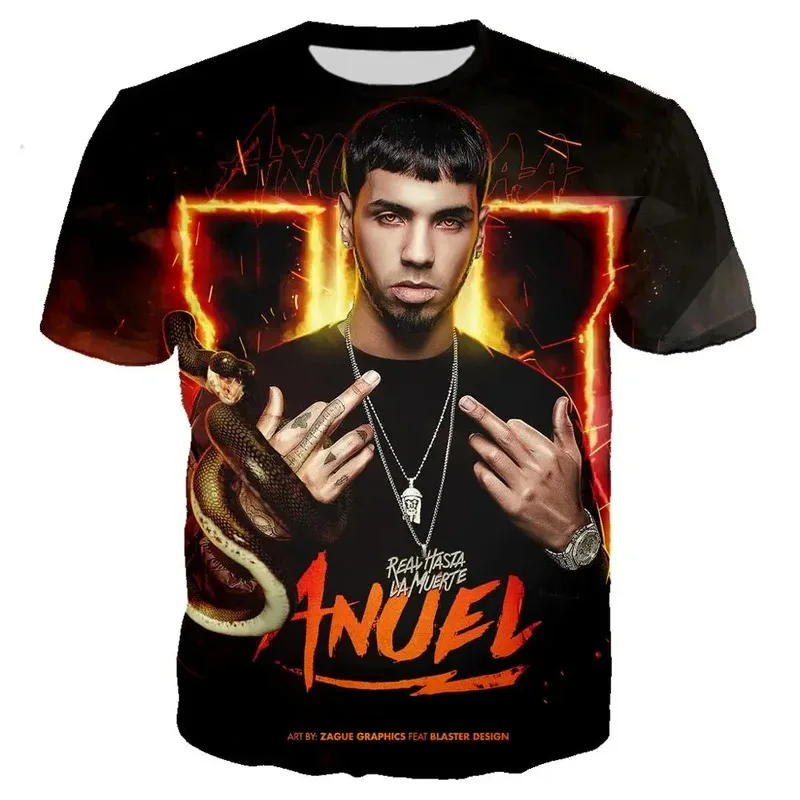 

Rock Anuel AA 3D print o-neck short sleeve T-shirt men casual fashion hip-hop tshirt Y2K streetwear Harajuku unisex clothing