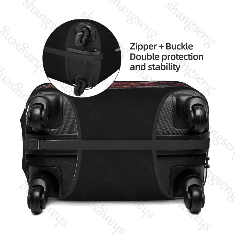 Demon Samurai mask Thicken Luggage Cover Elasticity Trolley dust cover Suitcase Protection Suitcase Case Accessories