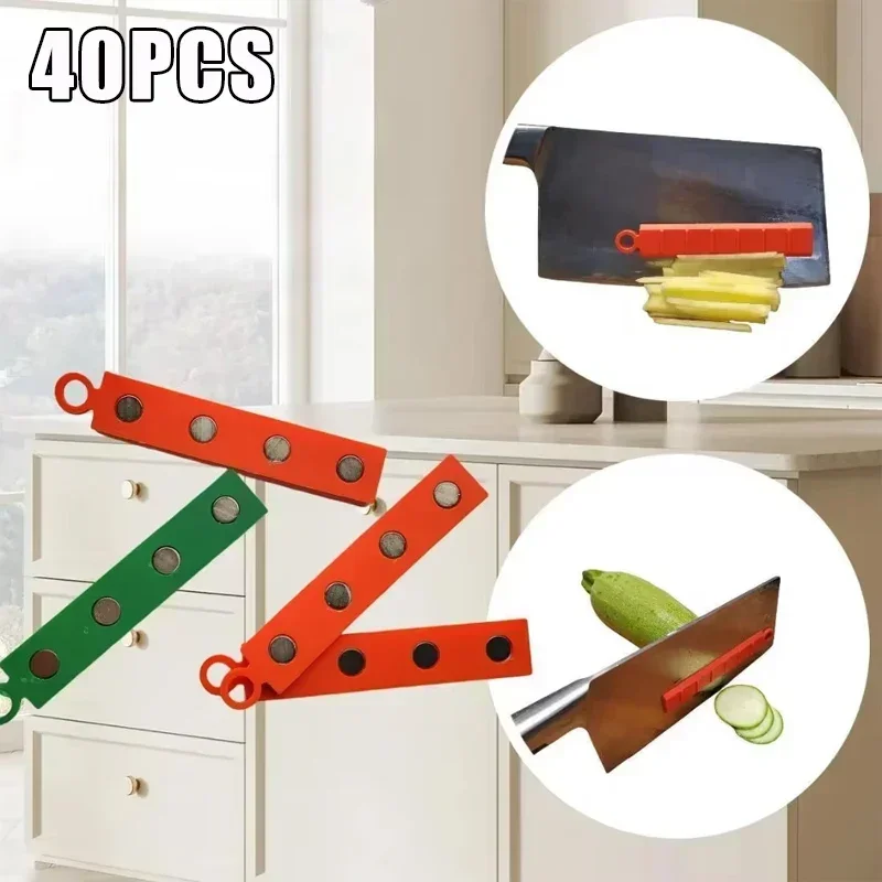 20PCS Silicone Non-Stick Vegetable Cutter Vegetable Cutting Non Stick Artifact Magnetic Design Kitchen Cooking Tool for Cutting