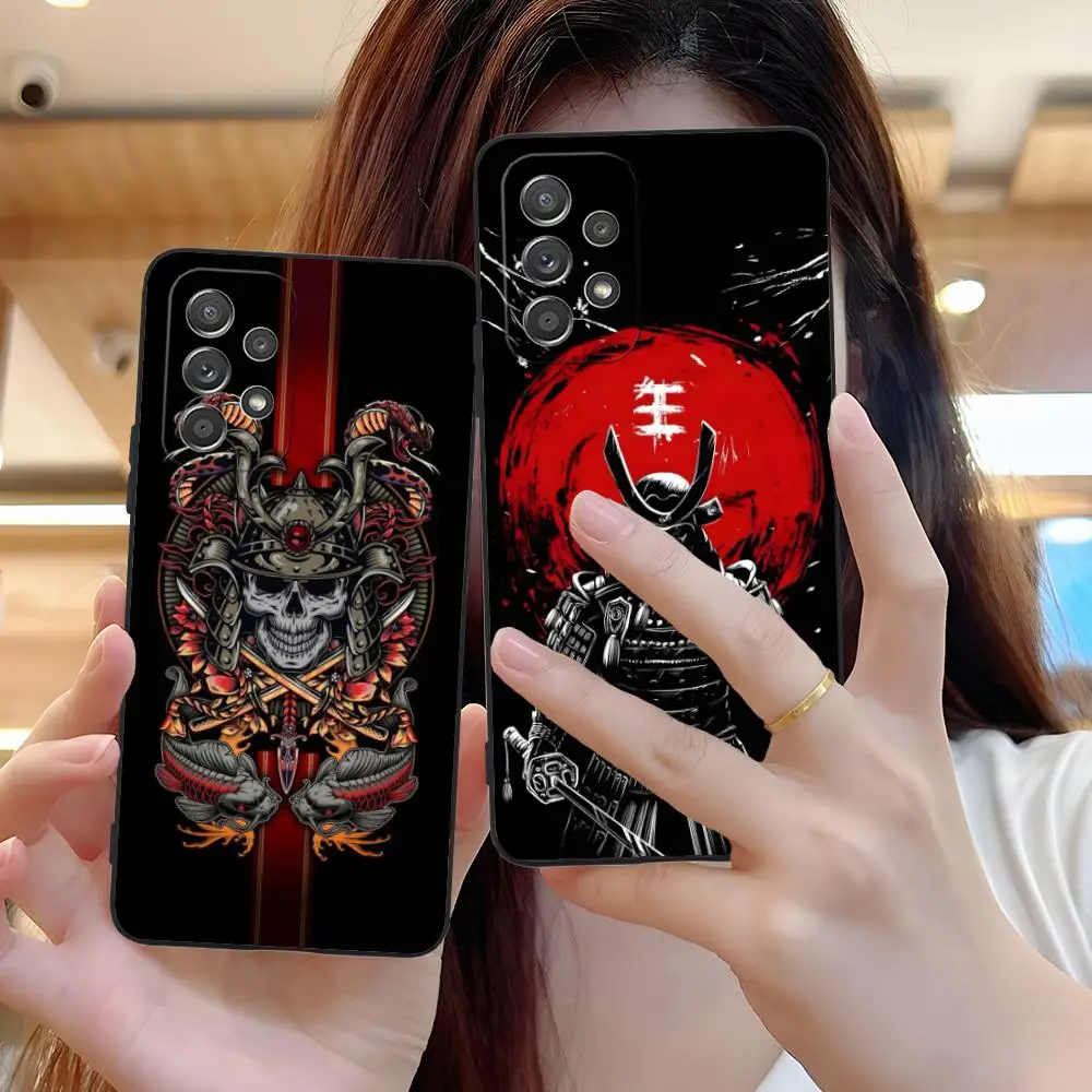 Hannya الساموراي المحارب قضية الهاتف لسامسونج غالاكسي A56 55 54 53 52 51 36 35 34 23 16 15 5G غطاء ملون جميل الهاتف الذكي #5