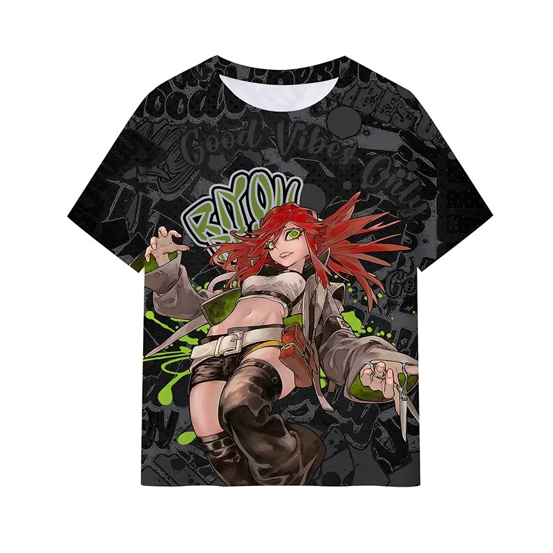 

GACHIAKUTA Cute Anime Peripheral Short Sleeve T-shirt 3D Digital Printing Casual Fashion Graphic Tee Daily Streetwear Top