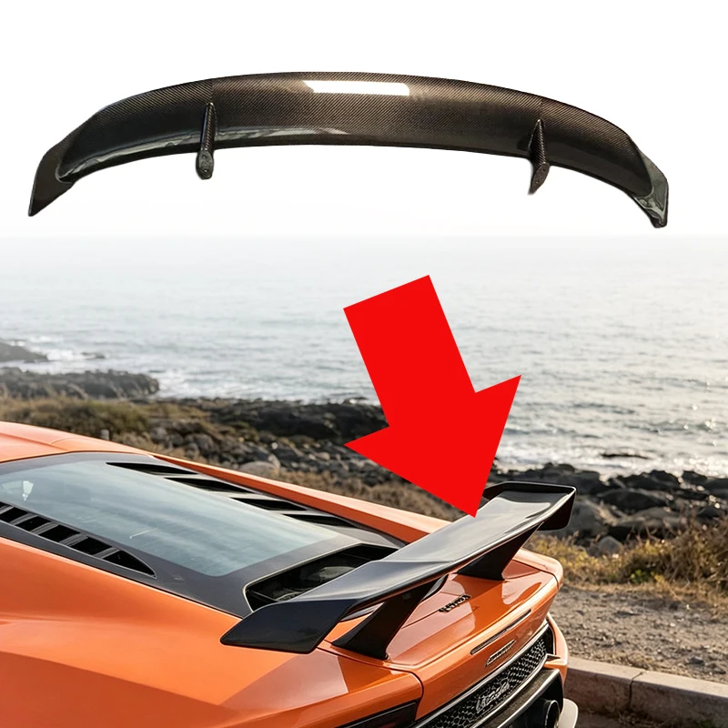 PK Style Rear Spoiler Wing For Jaguar F‑TYPE 2013‑2024 Carbon Fiber Look Car Exterior Body Kit Upgrade Decoration Accessories