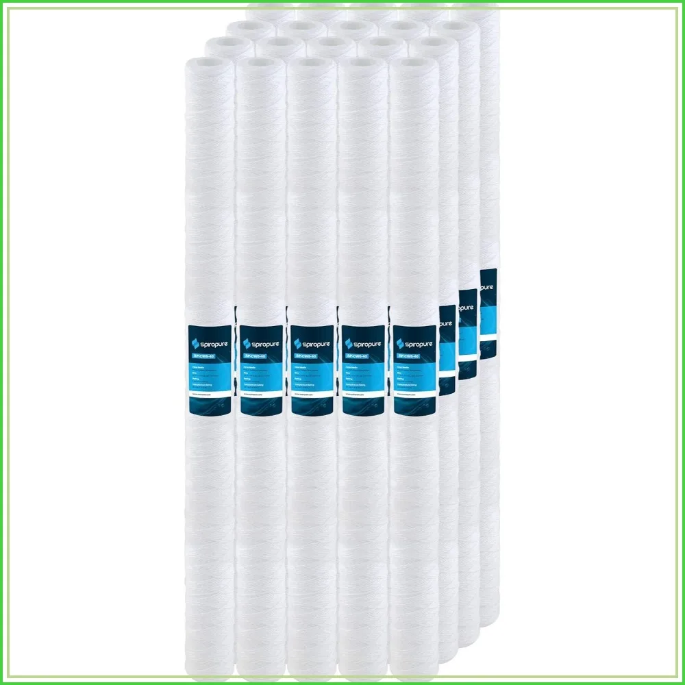 SpiroPure SP-CW5-40 40x2.5 5 Micron Sediment Water Filter SWC-25-4005 20PK Replacement Cartridges