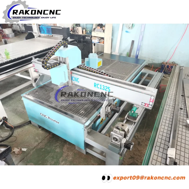 

4 Axis CNC Router Machine with Rotary 1325 1300*2500mm Wood CNC Router Engraving Milling Machine with 3KW Water Cooling Spindle