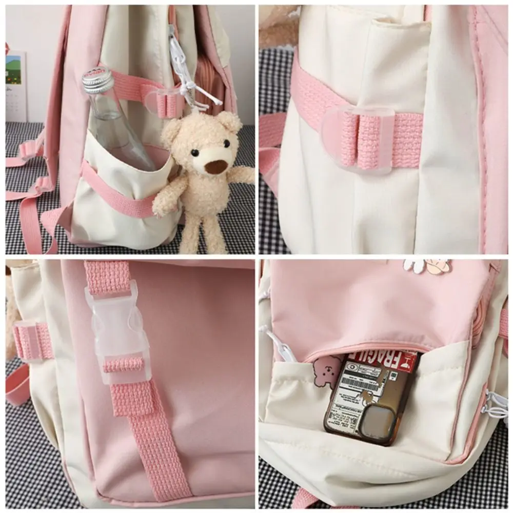 Nylon Book Bag Multifunctional Waterproof Large Capacity Backpack School Bag Boys Girls