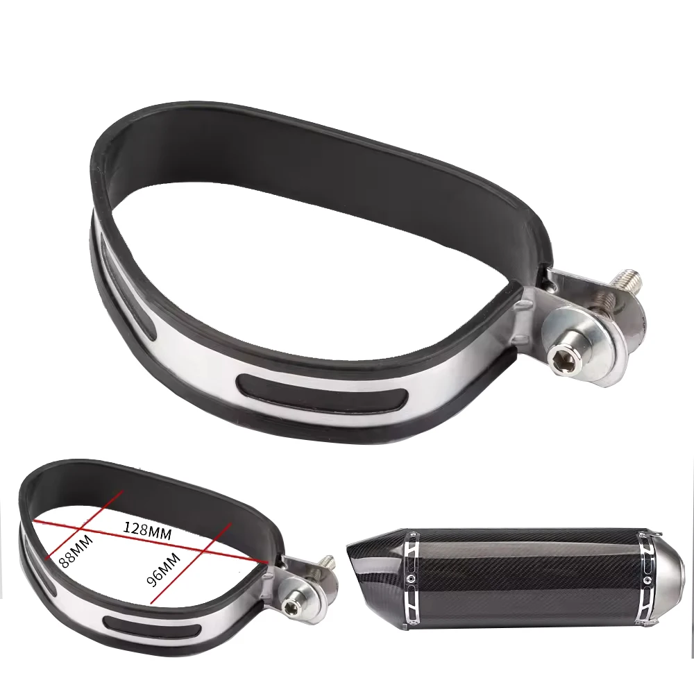 51mm Motorrad-Auspuffanlage Schalldämpfer Fixierring Kohlefaser-Halterung Klemme Fixierring Stützhalterung R77