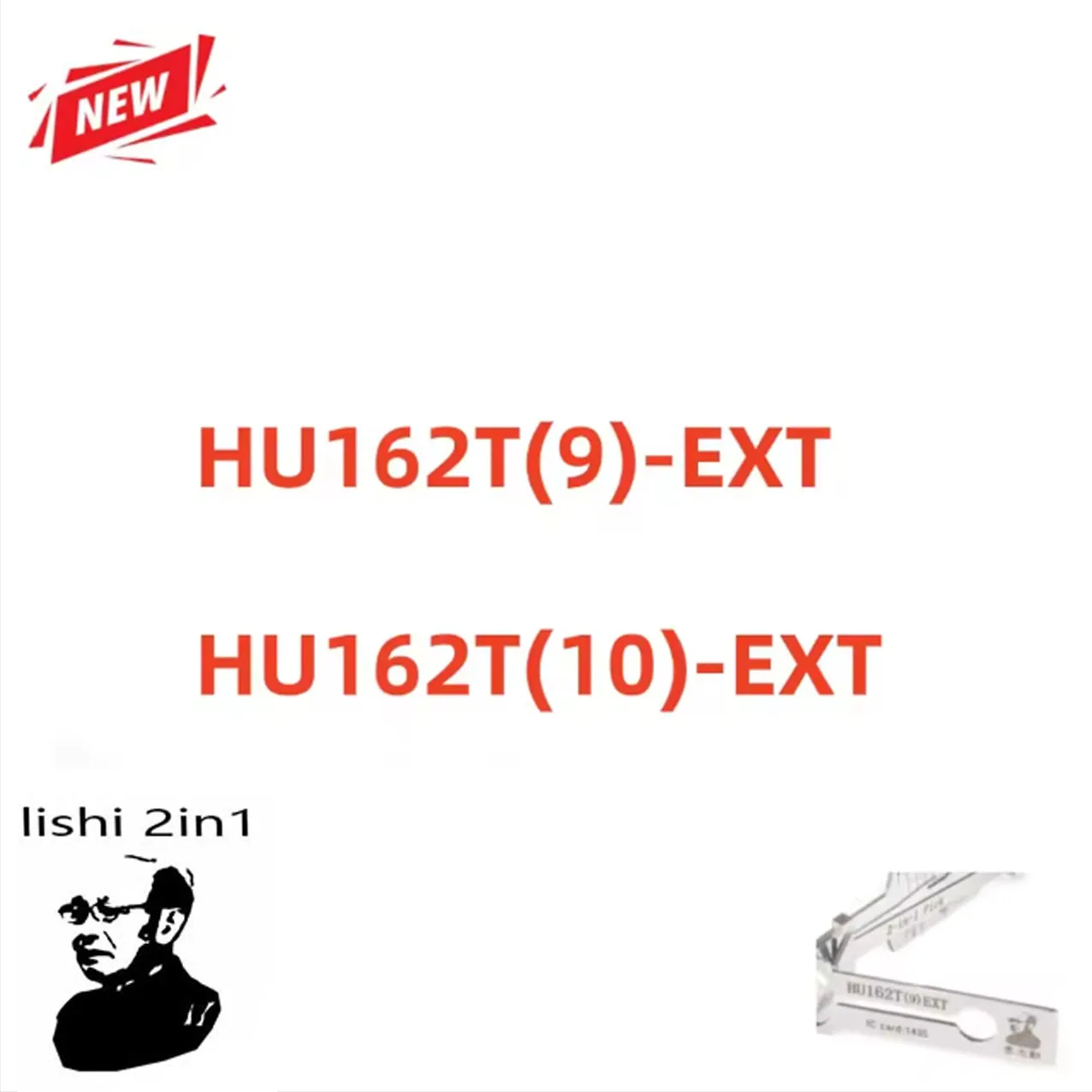 Nouveau décodeur et 수гия Lishi HU162T(9)-EXT 2 en 1 pour VAG2015 coupé à longueur тожеendue 미 que un panneau cutaway