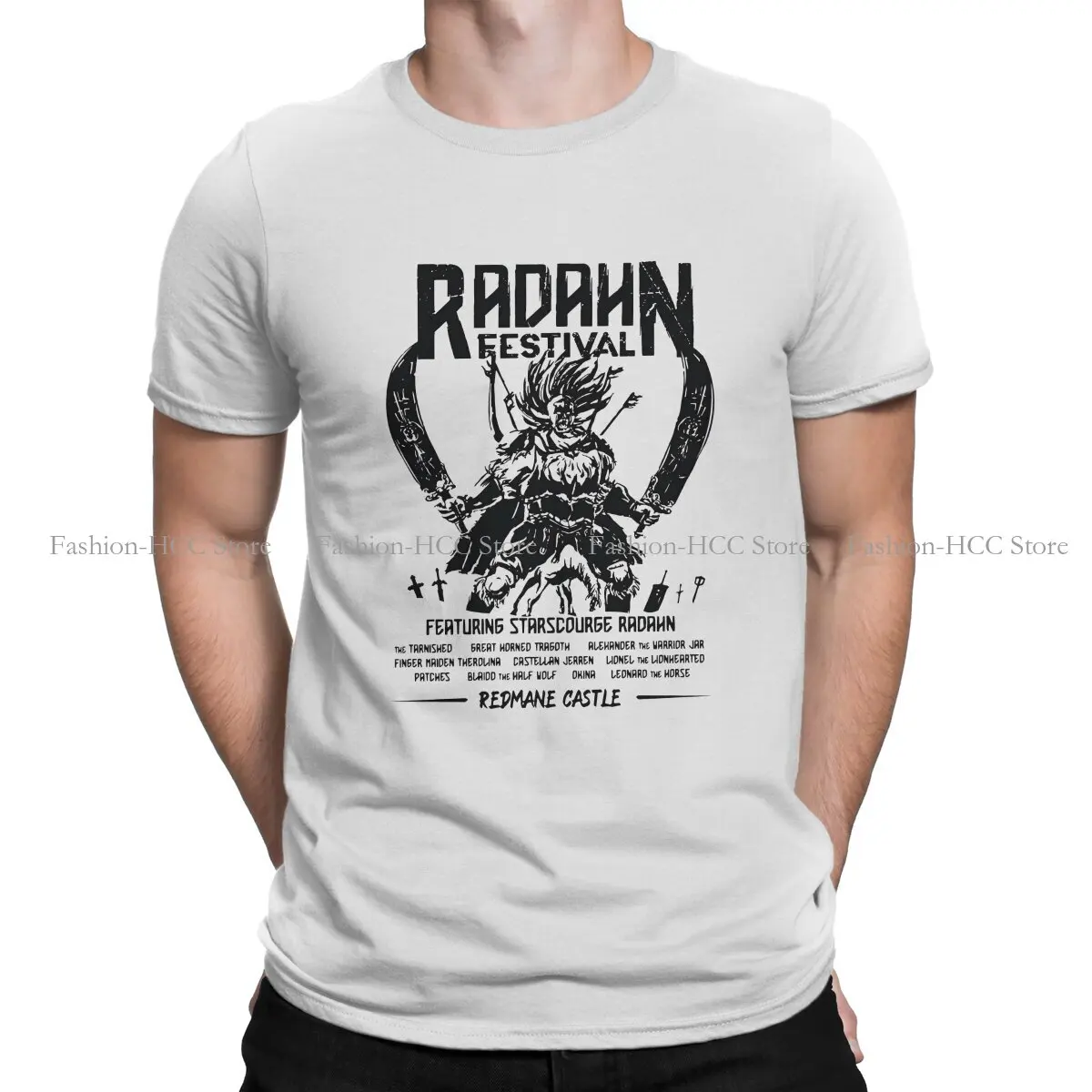 Radahn47 Casual Polyester TShirt Dark Souls Printing Tops Comfortable T Shirt Men Short Sleeve