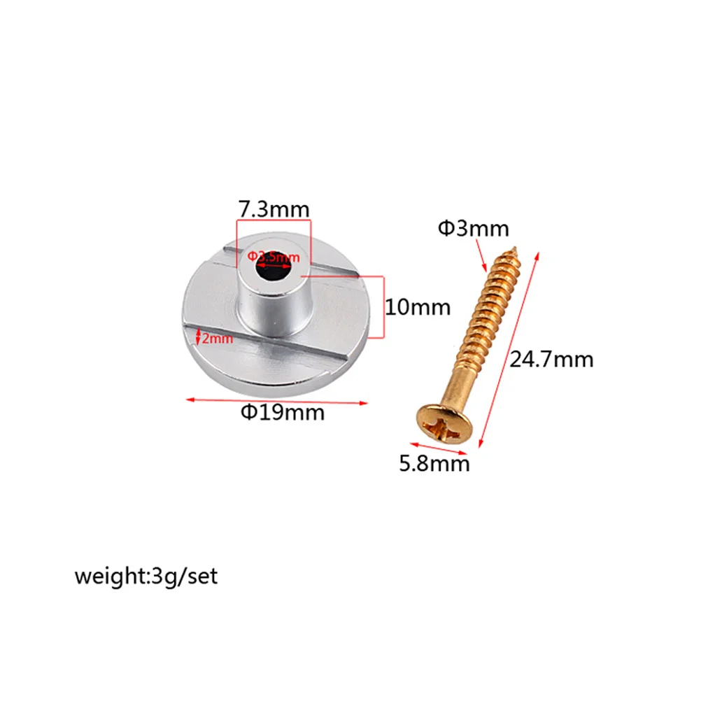 

Aluminum Alloy Pressure Retainer Electric Bass Guitar Parts Accessories Silver Round Durable Glossy Surface Easy Install With