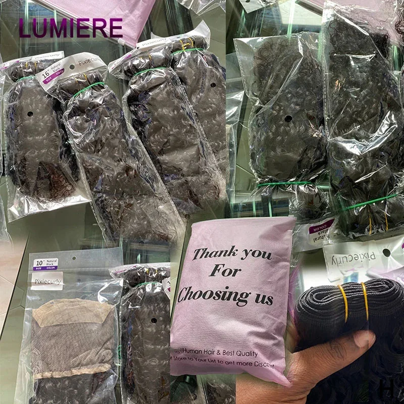 Burmesische Pixie Curly Bundles Unbehandeltes Jungfrauenhaar 3/4 Bundle-Deal Tiefe Afro-Locken Echthaar-Extensions Großhandel – Detail 24
