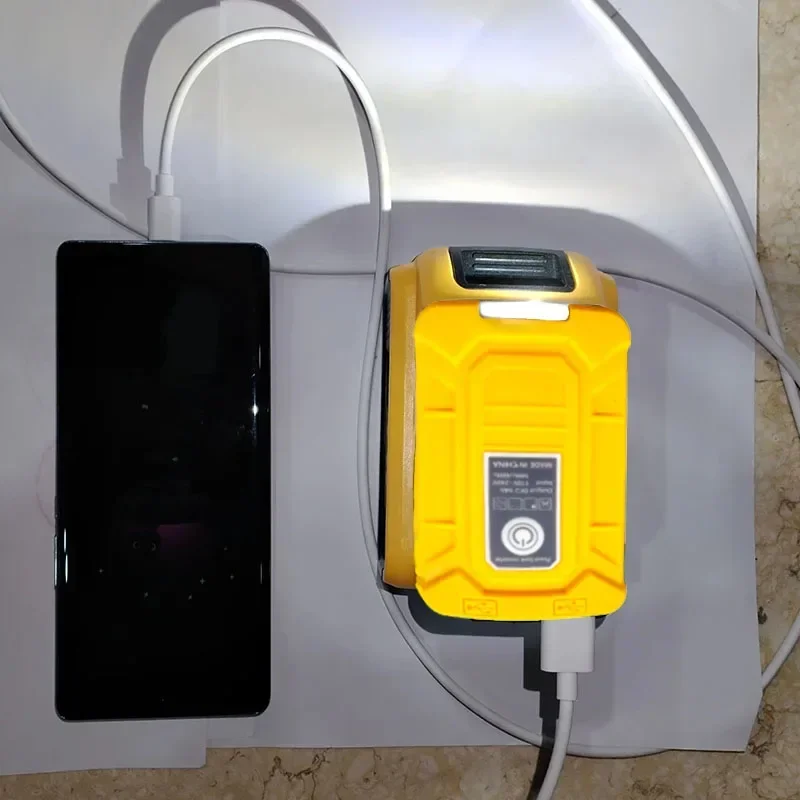 Imagem -06 - Rack de Carregamento Rápido para Dewalt Bateria de Lítio Adaptador Portátil com Porta Usb Luz Led 18v 20v