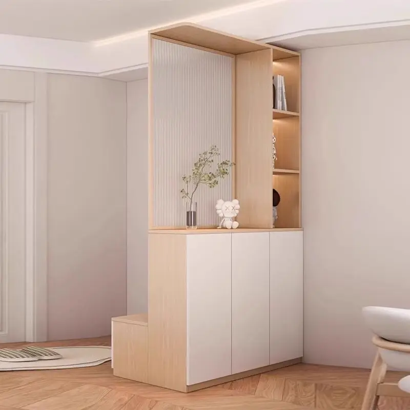 Customizable popular entrance cabinet, corner shoe cabinet, integrated screen partition cabinet, shoe change stool