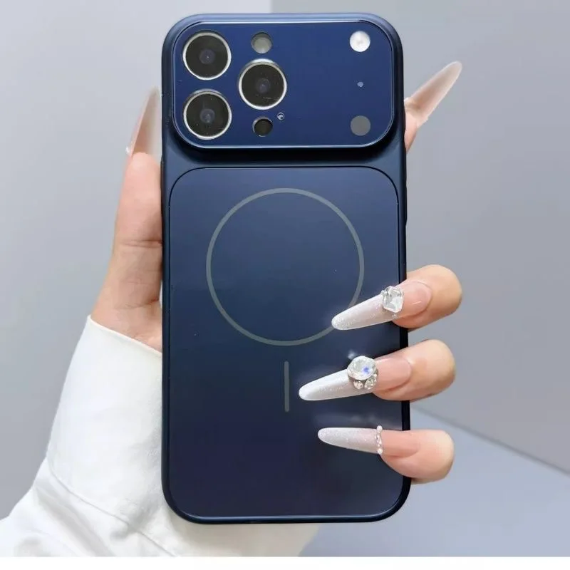 オリジナルガラスナノマット マグセーフ対応ケース iPhone 17 16 15 14 13 Pro Max Air 17 Pro 磁気ワイヤレス充電対応 アーマーケース